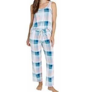 Eddie Bauer Women's Plaid Summer Tank Pajama Set Small